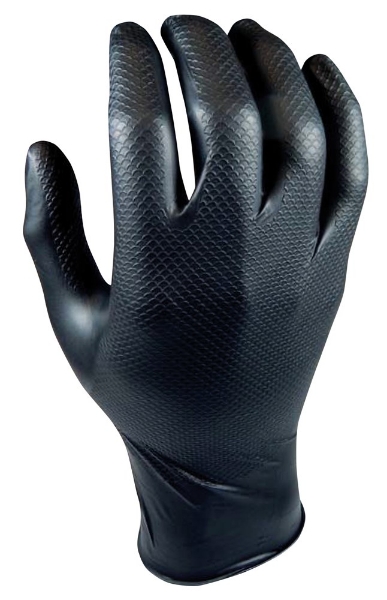 Afbeeldingen van M-safe handschoen mt.7 grippaz zwart ds 50st
