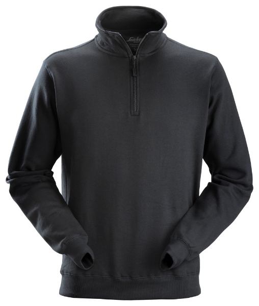 Afbeeldingen van Sni 1/2 zip sweatshirt mt.s zwart