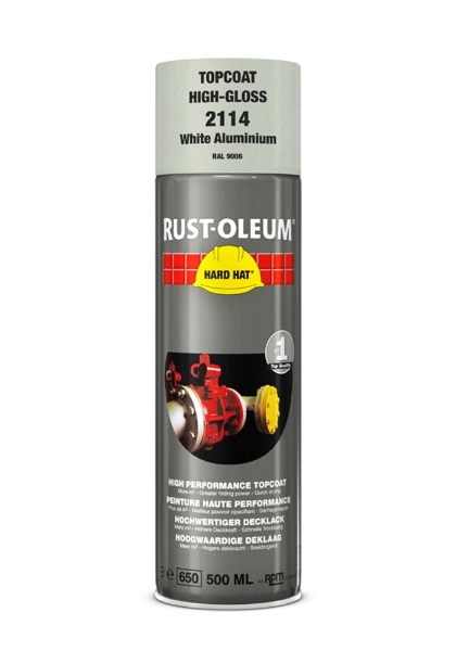 Afbeeldingen van Rus white alu 2114 0.5ltr ral 9006