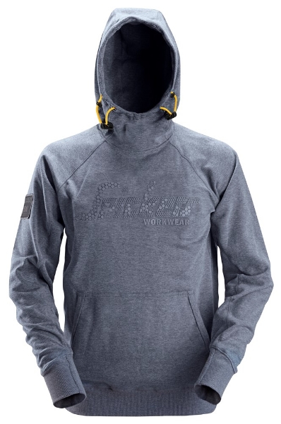 Afbeeldingen van Sni logo hoodie mt.s d.blauw melange