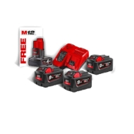 Afbeeldingen van Mil accupack 3x batterij 9.0Ah + lader