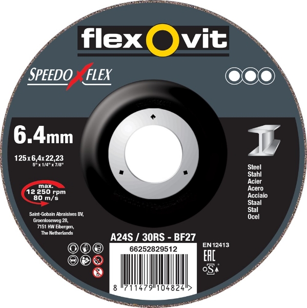 Afbeeldingen van Afbraamsch Sp Fl St A24/30RS 125x6,4x22,23 T2