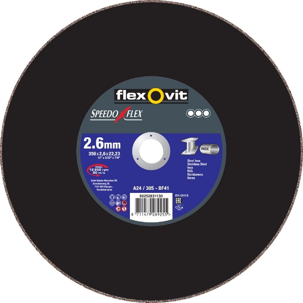 Afbeeldingen van Fle doorslschijf 356x2,6x25,4mm t4 a24/30s