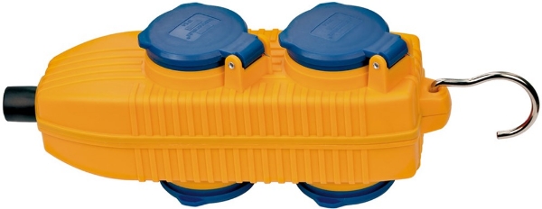Afbeeldingen van Stopcontactdozenblok 230V/16A 4-voudig ip54