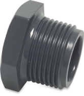 Afbeeldingen van PVC-U stop met buitendraad 1/2 "