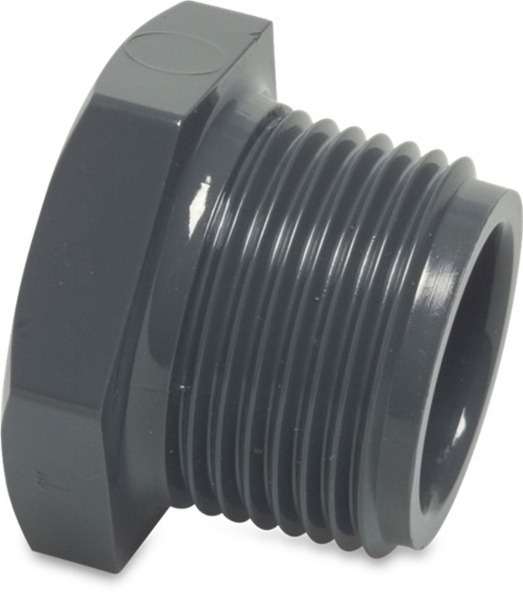 Afbeeldingen van PVC-U stop met buitendraad 1/2 "