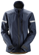 Afbeeldingen van Softshell jack AW dames 1207 mt.S D-blauw -Zw
