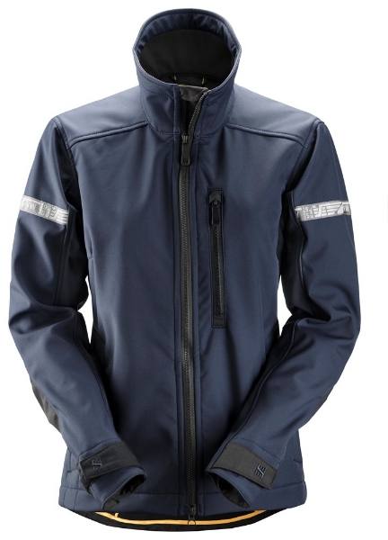 Afbeeldingen van Softshell jack AW dames 1207 mt.S D-blauw -Zw