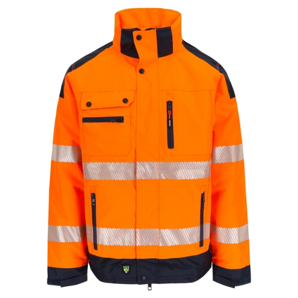 Afbeeldingen van Her jas mt.XL Hodor High Viz Oranje/Marine