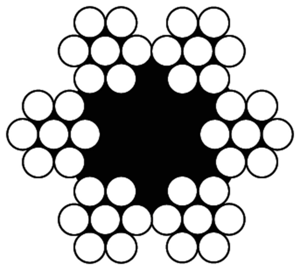 Afbeeldingen van Dul staalkabel 2mm geg 6x7+1twk