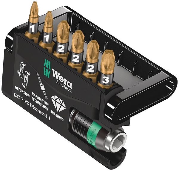 Afbeeldingen van Wera bit-assortiment rapidaptor, 8755-6/BDC