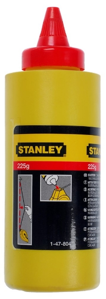 Afbeeldingen van Slaglijn-kleurkrijt Krijt 225 g rood Stanley