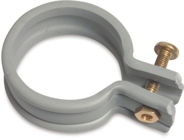 Afbeeldingen van PVC-U beugelband 160 mm grijs zonder pen