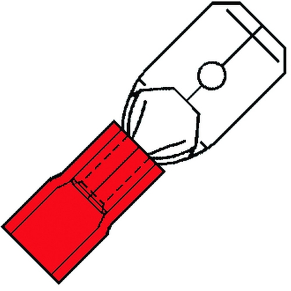 Afbeeldingen van Vlaksteker 6,3x0,8mm rood sp1507h