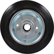 Afbeeldingen van Kelfort wiel geg.r.lgr 160mm zw.rubb.loopvlak