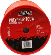 Afbeeldingen van Kelfort touw 8mm polypr oranje 100m geslagen