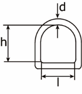 Afbeeldingen van D-ring gelast 7x50x45
