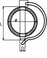 Afbeeldingen van Buisborgpen 8x50  dia=45