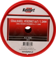 Afbeeldingen van Kelfort staalkabel 1.5mm geg 6x7  250m