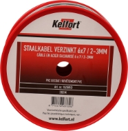 Afbeeldingen van Kelfort staalkabel 2-3mm geg/pvc 6x7 200m