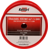Afbeeldingen van Kelfort staalkabel 3-5mm geg/pvc 6x7 100m