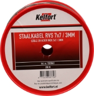 Afbeeldingen van Kelfort staalkabel 3mm rvs 7x7  200m