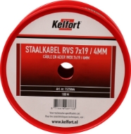 Afbeeldingen van Kelfort staalkabel 4mm rvs 7x19 100m