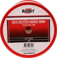 Afbeeldingen van Kelfort koord 8mm gevl. wit 100m