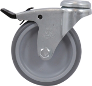 Afbeeldingen van Zwenkwiel grs rubb 100mm rem boutg.+glij