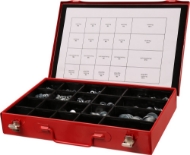 Afbeeldingen van Assortimentskist rood veer-/sluit-/carr.