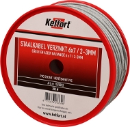 Afbeeldingen van Kelfort staalkabel 2-3mm geg/pvc 6x7 200m
