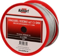 Afbeeldingen van Kelfort staalkabel 3-5mm geg/pvc 6x7 100m