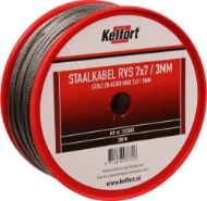 Afbeeldingen van Kelfort staalkabel 3mm rvs 7x7  200m