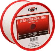 Afbeeldingen van Kelfort koord 3mm gevl. wit 400m