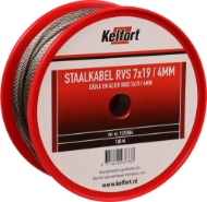 Afbeeldingen van Kelfort staalkabel 4mm rvs 7x19 100m