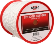 Afbeeldingen van Kelfort koord 8mm gevl. wit 100m