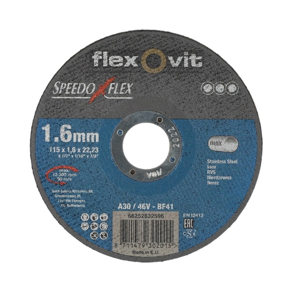 Afbeeldingen van Fle doorslijpschijf 115x1,6 inox speedoflex