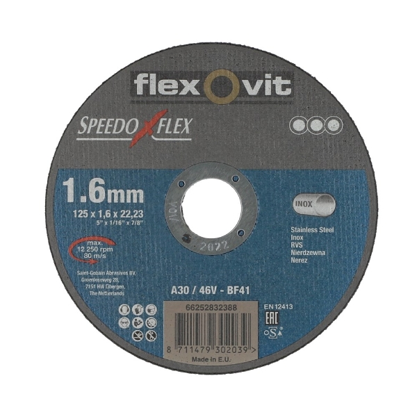 Afbeeldingen van Fle doorslijps 125x1,6 inox/staal speedoflex
