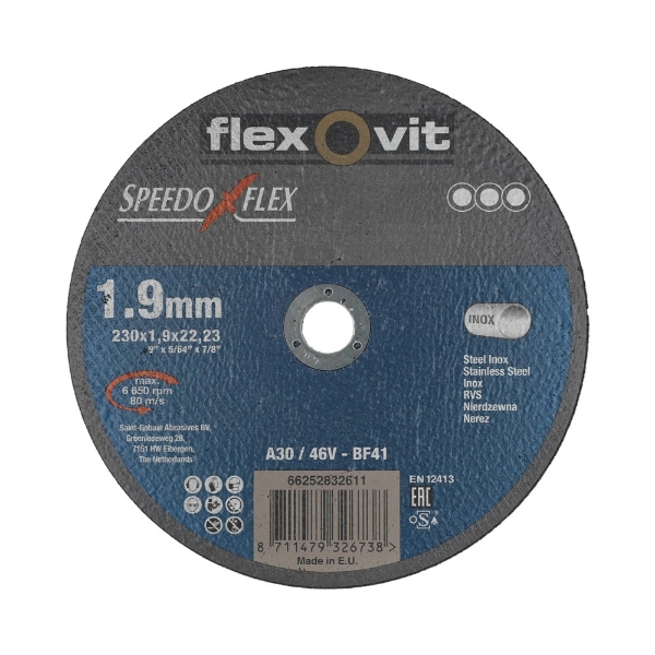 Afbeeldingen van Fle doorslijps 230x1,9 inox/staal speedoflex