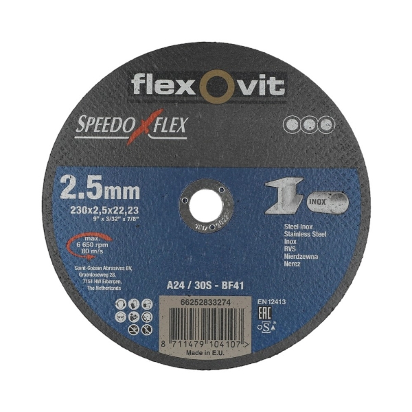 Afbeeldingen van Fle doorslijps 230x2,5 inox/staal speedoflex