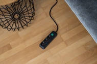 Afbeeldingen van EcoLine stekkerdoos+schak 3v 5mtr zwart