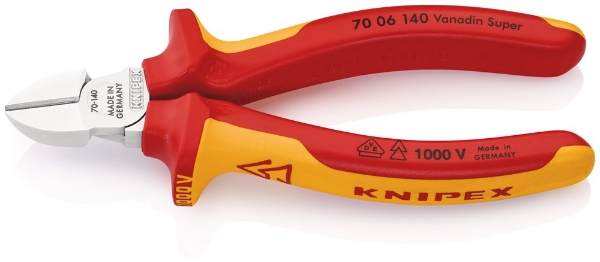 Afbeeldingen van Zijsnijtang VDE 140mm mc-greep Knipex
