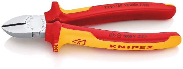 Afbeeldingen van Zijsnijtang VDE 180mm mc-greep Knipex
