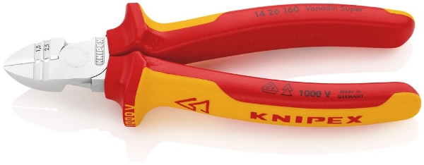 Afbeeldingen van Afstrip-zijsnijtang 160mm VDE Knipex