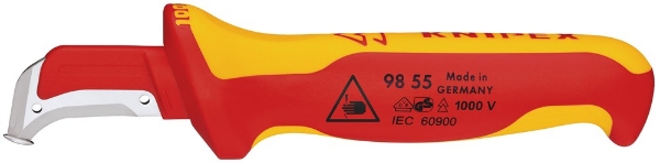 Afbeeldingen van Kabelmantelmes VDE 155mm kling 38mm Knipex