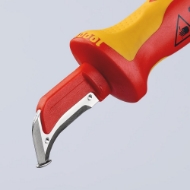 Afbeeldingen van Kabelmantelmes VDE 155mm kling 38mm Knipex