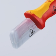 Afbeeldingen van Kabelmantelmes VDE 155mm kling 38mm Knipex