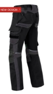 Afbeeldingen van Hav werkbroek mt.57 zwart/char. codura kniez.