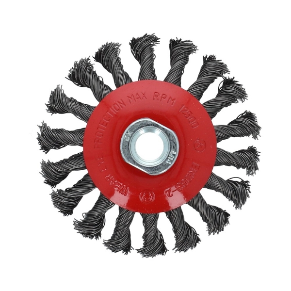 Afbeeldingen van Kegelborstel staaldr Getord 100x13xM14 0,5 T2