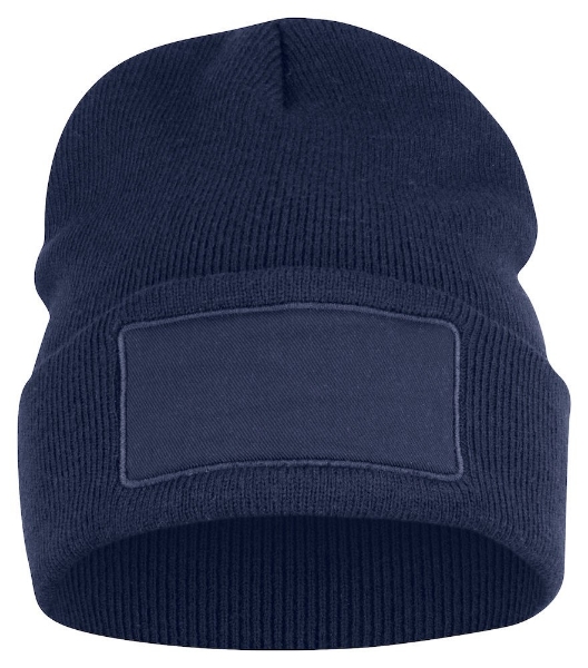 Afbeeldingen van Muts hubert navy met borduurpatch 024129
